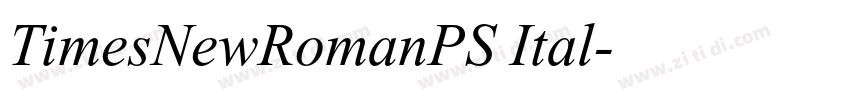 TimesNewRomanPS Ital字体转换